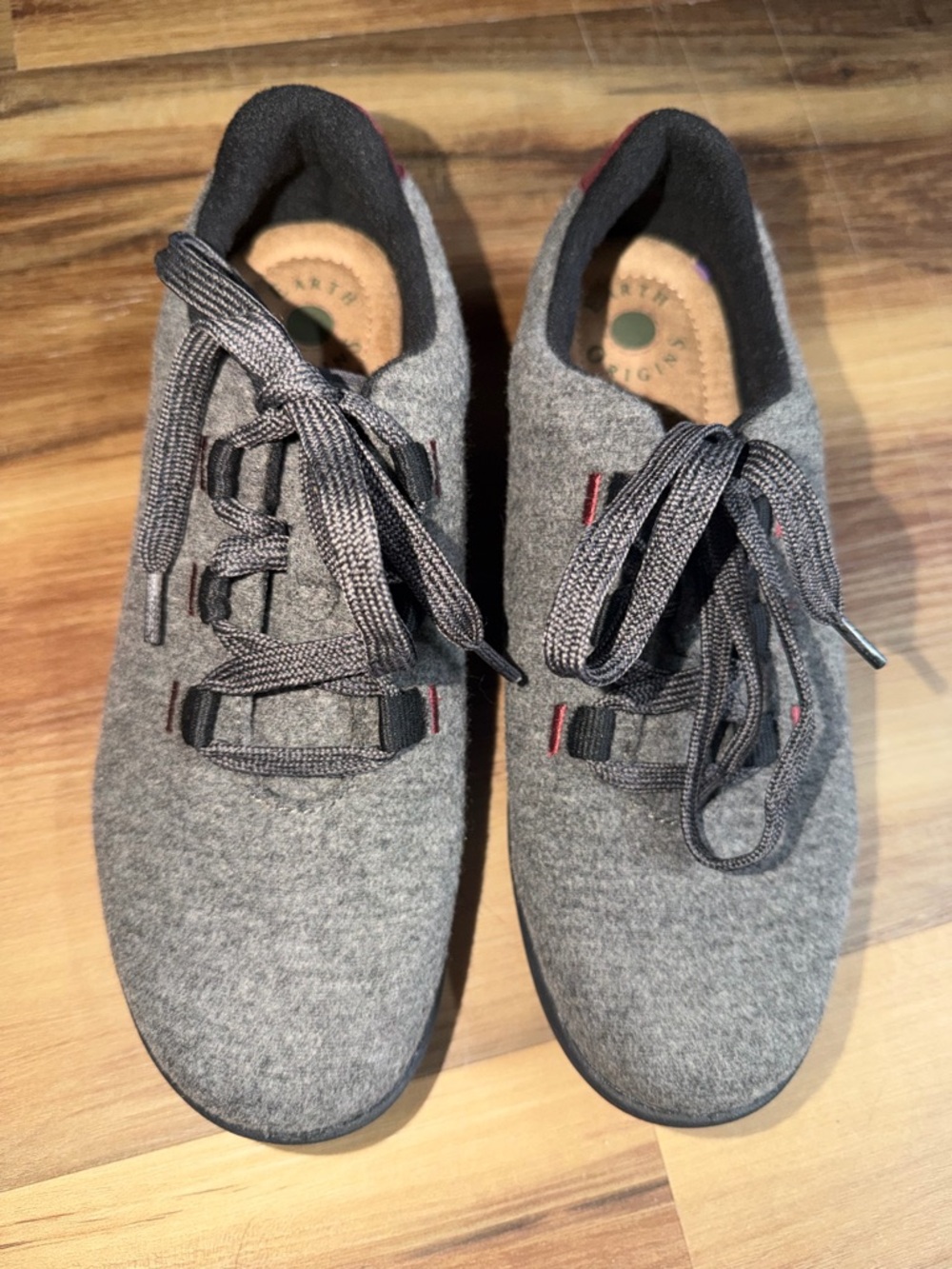 Earth Origins Wool-Blend Gray Casual Lace-Up Shoes W8